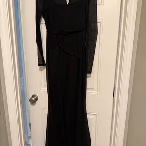 Windsor Black Sparkle Long Sleeve Dress